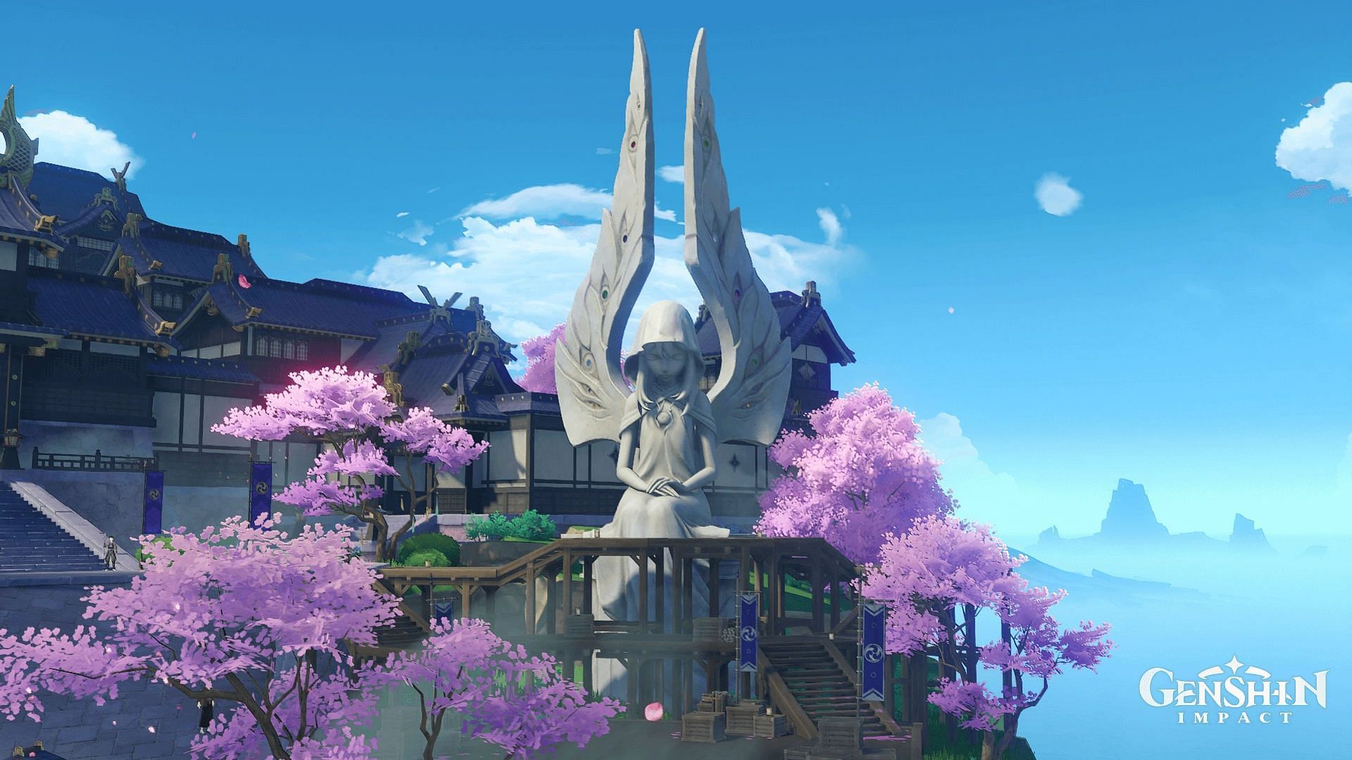 The Statue of the Omnipresent God in Inazuma is widely believed to be Istaroth (Image via HoYoverse)